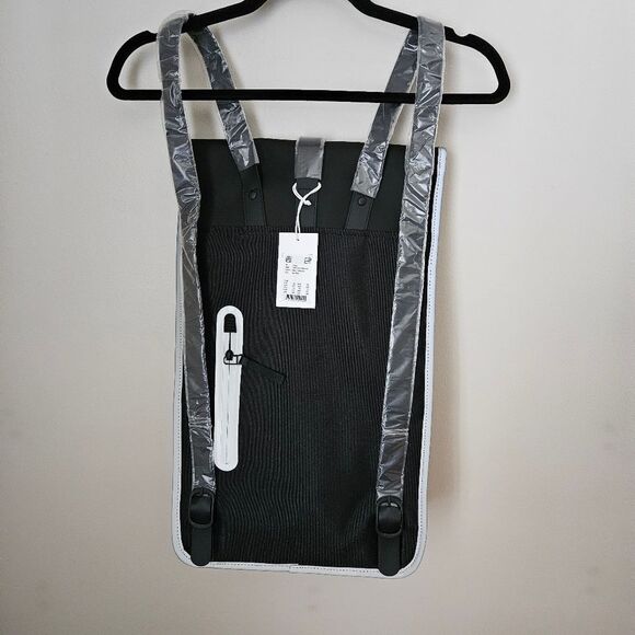 Rains Black Backpack with White Trim main image 6